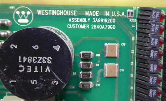 Westinghouse 3A99162G01 Rugged Industrial Interface PLC Module with 8 Analog/4 Digital Relay Channels and Proprietary Serial Link