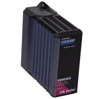 Foxboro FBM203 Series 8-Channel RTD Input Module with Channel Isolation and Sigma-Delta Conversion for High Accuracy