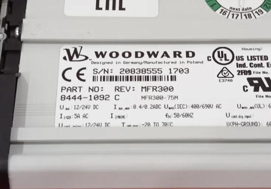 Woodward 8444-1092 Multifunction Relay with CANopen / Modbus Communication for True RMS Measurement and FRT Applications